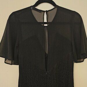 All Black Leopard Print Dress